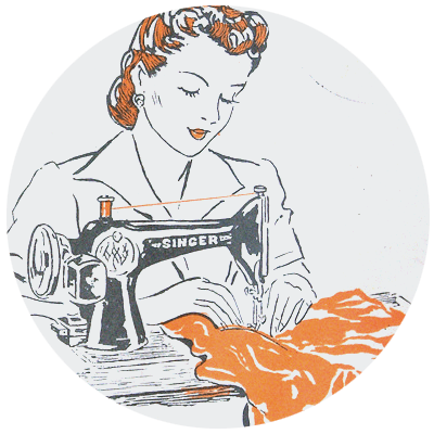 Il·lustració de costura i confecció - DRAPS botiga de teles